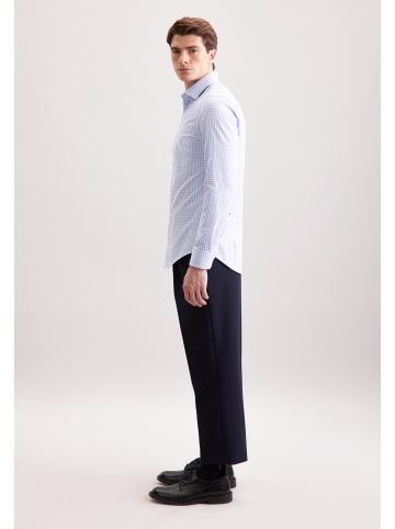 Seidensticker Flanellhemd Slim in Mittelblau