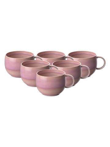 like. by Villeroy & Boch 6er Set Kaffeetassen Perlemor Coral 190 ml rosa in rosa