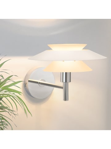 ZMH Wandleuchte in weiß 1-flammige G9 Metall Moderne Kreative Nachttischlampe