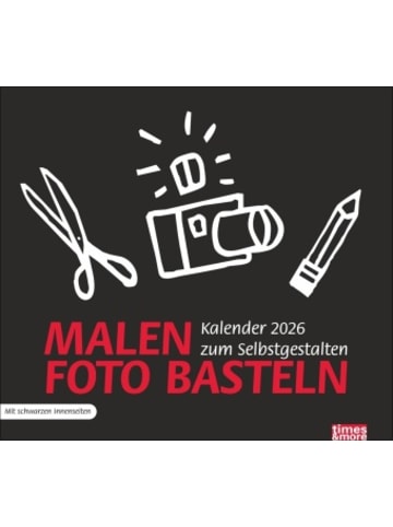 Heye Kalender Kalender - times&more Bastelkalender schwarz 2026