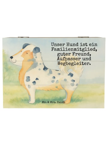Mr. & Mrs. Panda Geschenkbox Hund Australien Shepherd Design mit... in Weiß