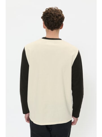 Matinique Langarm-Shirt MAhudson Relaxed fit in Black and Off White