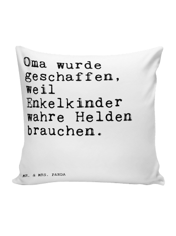 Mr. & Mrs. Panda 40 x 40 Kissen Oma wurde geschaffen, weil... mi... in Weiß