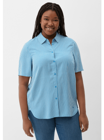 TRIANGLE Bluse kurzarm in Blau