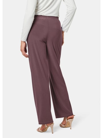 GOLDNER Kurzgröße:  Slinky-Hose mit weitem Bein in pflaumenviolett