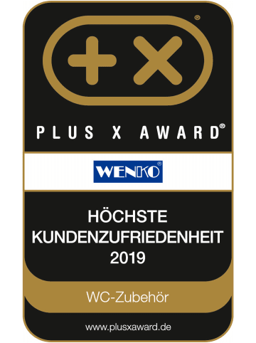 Wenko WC-Garnitur Mod. Flakon Schwarz Keramik, WC-Garnitur Flakon Schwarz Keramik in Schwarz