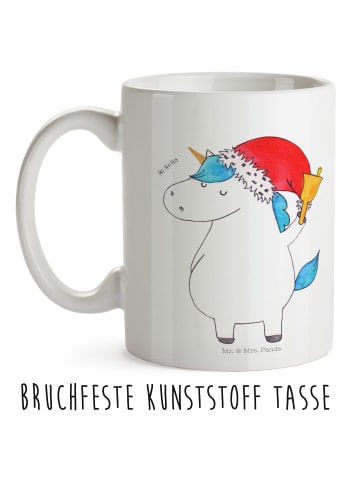 Mr. & Mrs. Panda Kunststoffbecher Einhorn Weihnachtsmann ohne Sp... in Weiß