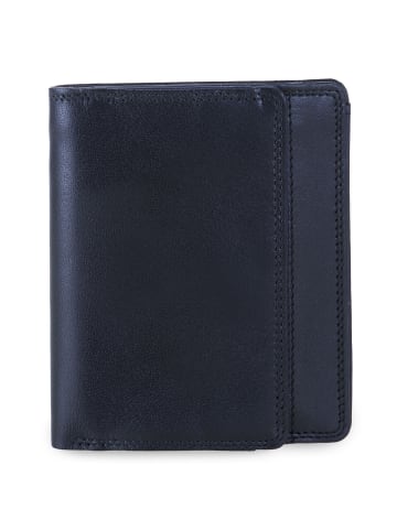 MYWALIT Geldbörse Leder 10 cm in black/blue