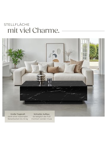 tectake Beistelltisch Inkl. Bodenschoner, Belastbarkeit 45 kg, 120 x 60 x 35cm