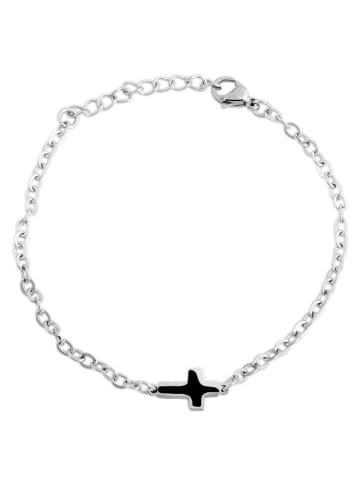 Adeliás Damen Armband aus Edelstahl 18 cm in silber