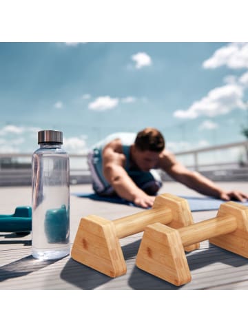 relaxdays 2 x Parallettes in Natur