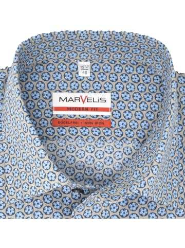 MARVELIS Modern Fit Businesshemd in Blau