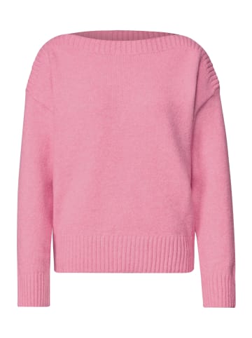 Street One Damen Strickpullover mit U-Boot-Ausschnitt in Warm Blush Mel.