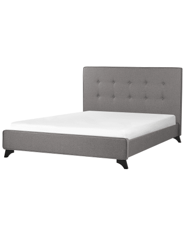 Beliani Doppelbett AMBASSADOR in Grau/Schwarz - (W) 152 x (H) 106 x (L) 216 cm