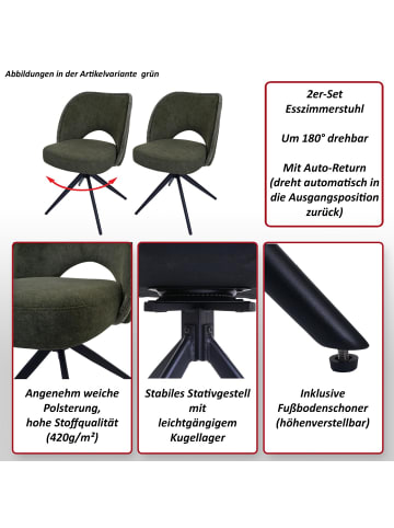 MCW 2er-Set Esszimmerstuhl N72, Dunkelgrau