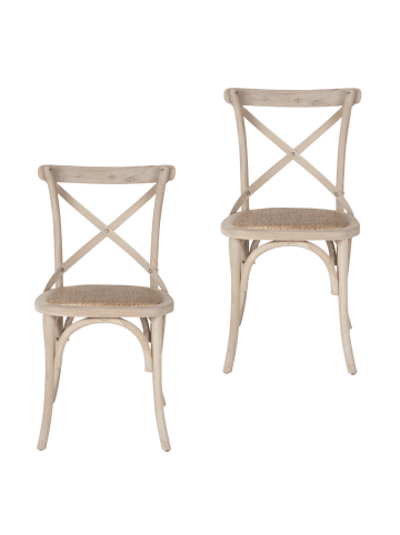 Signature 2er-Set Stühle BISTROT in Helles - (W) 89 x (H) 51 x (L) 61 cm