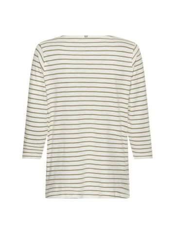 Camel Active Langarmshirt in light khaki stripes
