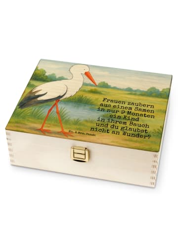 Mr. & Mrs. Panda Teebeutel Aufbewahrung Storch Design mit Spruch in Weiß