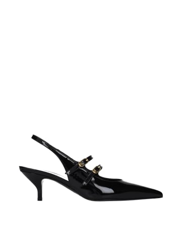 Celine Schwarz Leder Sandalen