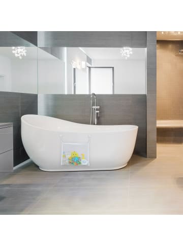 relaxdays 2 x Badespielzeug Aufbewahrung in Weiß - (B)45 x (H)35 cm