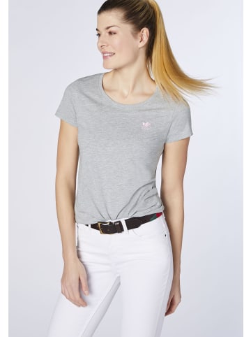 Polo Sylt T-Shirt mit Logo-Akzent in Grau