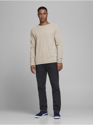 Jack & Jones Rundhals Strickpullover Langarm Sweater aus Baumwolle JJEHILL in Braun-4