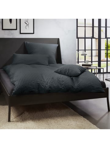 REDBEST Microfaser-Seersucker, Microfaser Kuschelkissenbezug Detroit in anthrazit