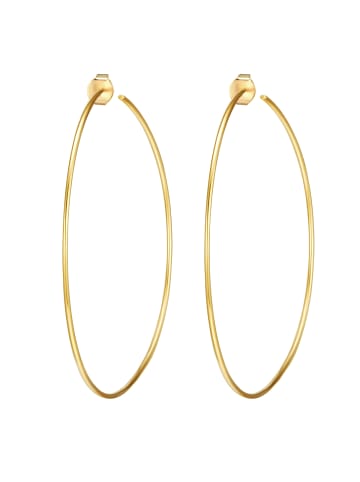 Lulu & Jane Creolen Messing in gelbgold