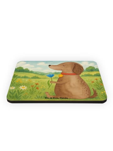 Mr. & Mrs. Panda Kühlschrankmagnet Hund Blume Design ohne Spruch in Weiß