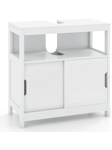 COSTWAY Waschbeckenunterschrank 60x30x60cm in Weiß