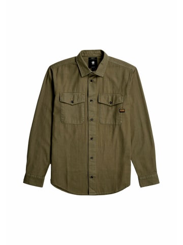 G-Star Langarm FreizeitHemd für Herren in dunkelgrün