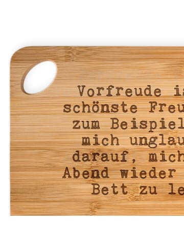 Mr. & Mrs. Panda Holzbrettchen Vorfreude ist die schönste... mit... in Braun