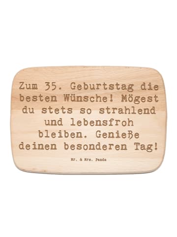 Mr. & Mrs. Panda Schneidebrett Holz Spruch 35. Geburtstag Glückw... in Transparent
