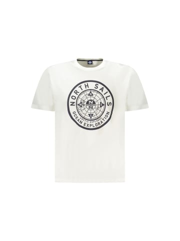 North Sails Weißes Baumwoll-T-Shirt