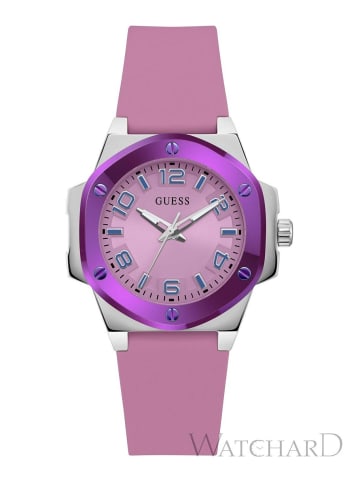 Guess Guess Damen Armbanduhr  38 mm Armband Silikon GW0556L1 in rosa