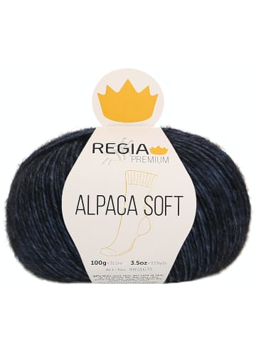 Regia Handstrickgarne Premium Alpaca Soft, 100g in Nachtblau