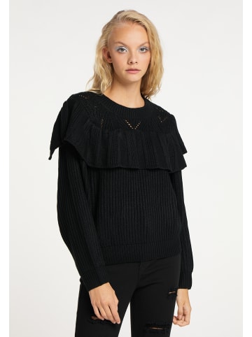 myMo ROCKS Damen Strickpullover in Schwarz