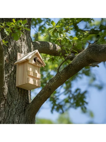 relaxdays 2 x Nistkasten in Natur - (B)16 x (H)25 x (T)16 cm