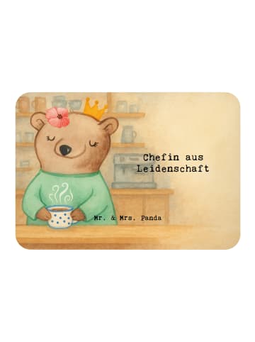 Mr. & Mrs. Panda Magnet Chefin Leidenschaft Design mit Spruch in Weiß