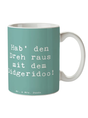 Mr. & Mrs. Panda Tasse Spruch Didgeridoo Dreh mit Spruch in Meeresbrise