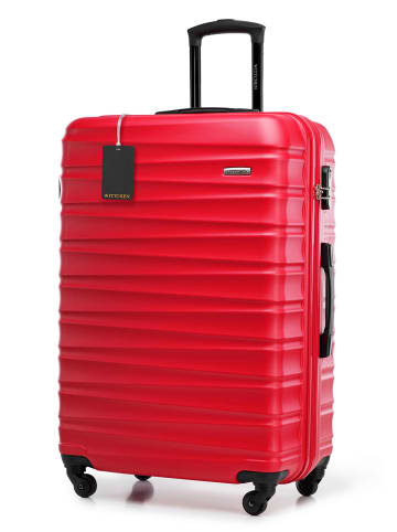 Wittchen LARGE SUITCASE FROM ABS WITH LUGGAGE TAG in Red