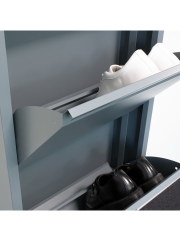 ebuy24 Schuhschrank Pisa 3 Grau 150 x 16 cm