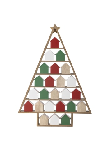 Bloomingville Adventskalender Calvin Tannenbaum-Form in rot