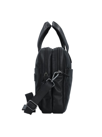 Greenburry Fiorentina Aktentasche Leder 37 cm Laptopfach black