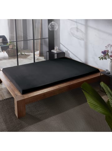 Erwin Müller Mako-Satin Spannbettlaken Landshut in schwarz