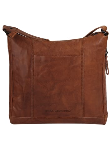 SPIKES & SPARROW Umhängetasche echt Leder in cognac
