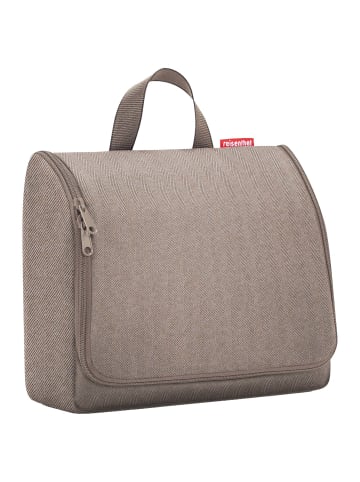 Reisenthel cosmetics toiletbag XL - Kulturbeutel 28 cm (leo vanilla) in herringbone mokka