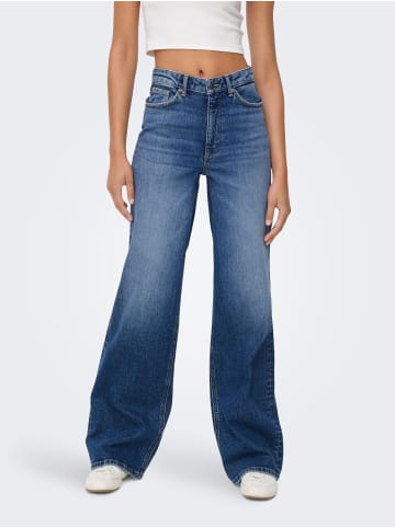 ONLY Jeans mit weitem Bein in Dark Blue Denim
