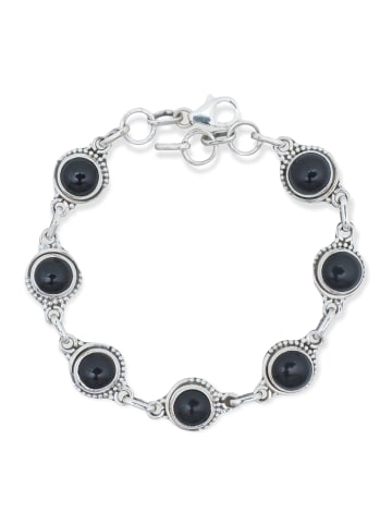 mantraroma 925er Silber - Armbänder (L) 20 cm mit Onyx