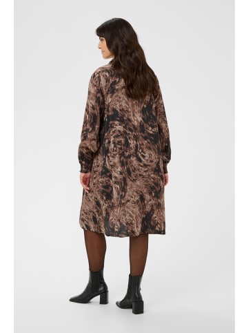 KAFFE curve Kleid KCjamia A-shape in Brown Graphic Print